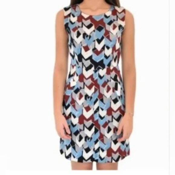 DVF Geometric Shift Dress, Size 2 - Picture 5 of 5